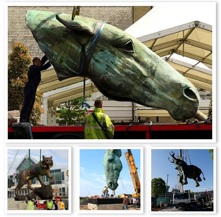 Bronze Horse Statue INSTALLATION