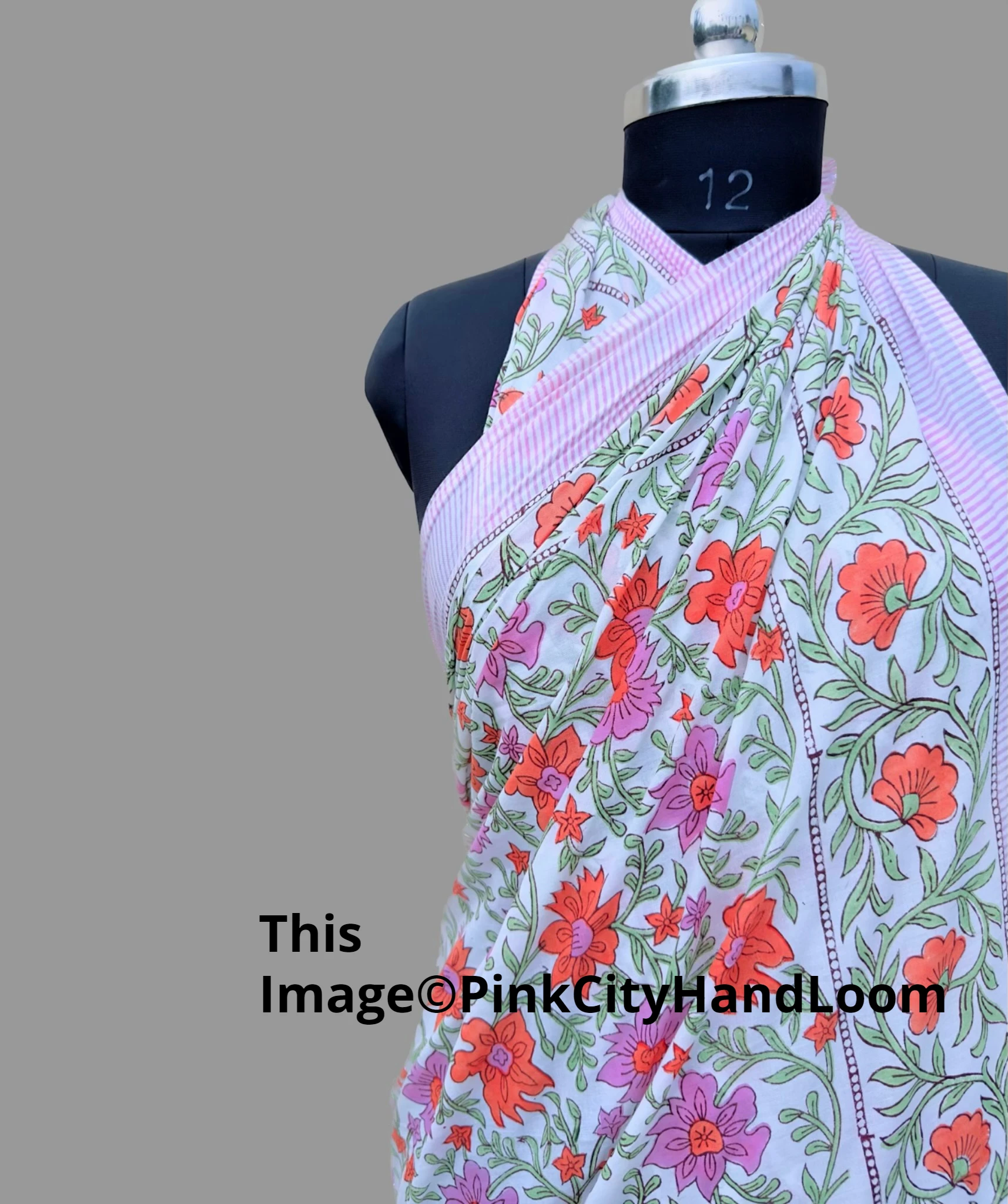 Block Printed Sarongs With Women Cotton Scarf Summer Wear Sarong Summer Dresses Beach Coverup Pareo Gift For Her
