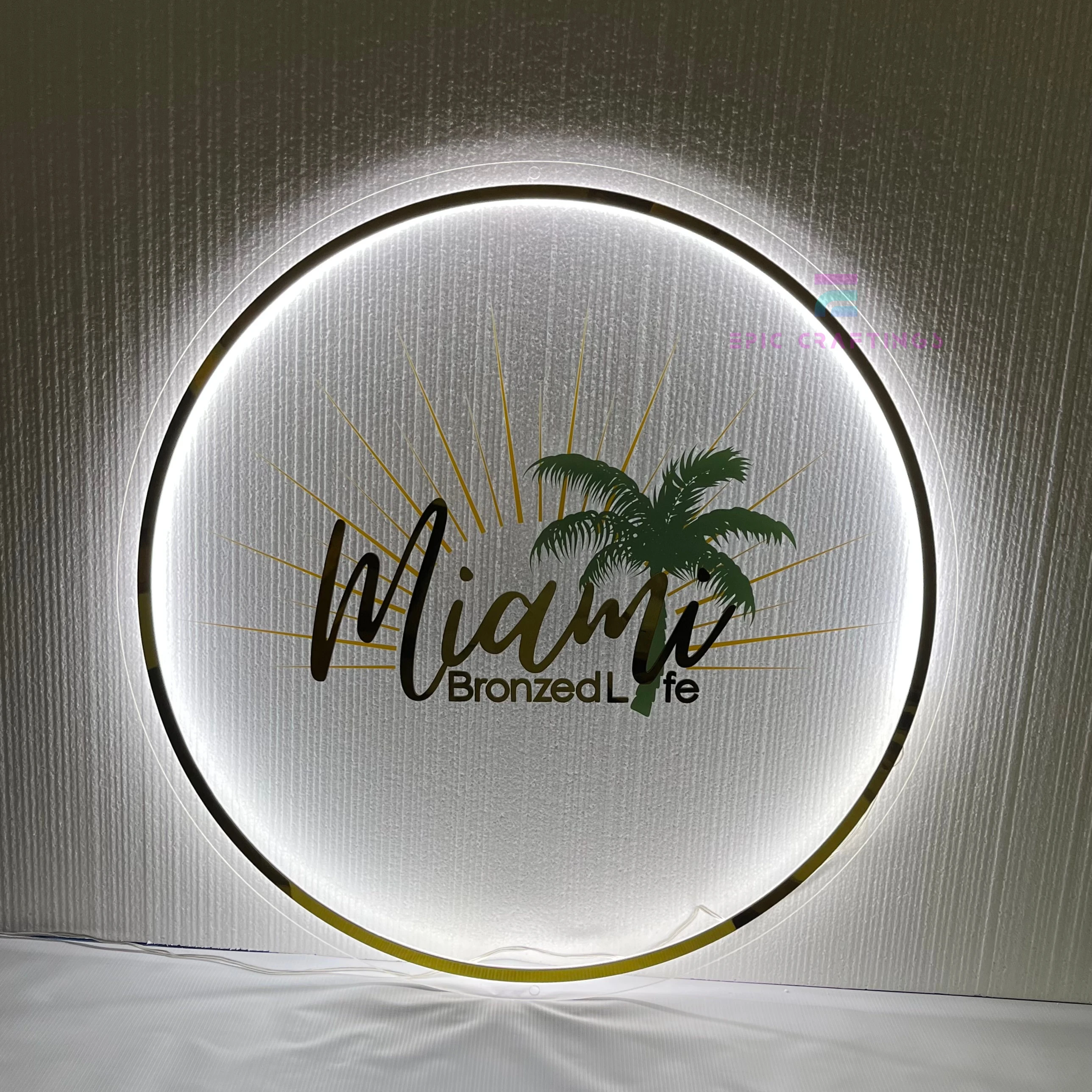 Custom UV Printed Acrylic Backlit Signs for Business and House and Out door Acrylic Backlit Signs
