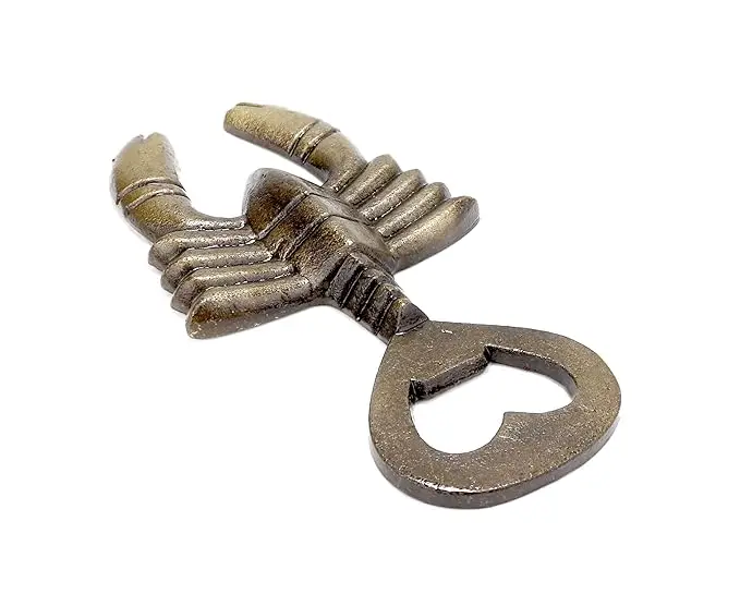 Brass Gift Items Scorpion Design Cast Iron Bottle Opener, Standard, Pack of 1 MADE BY MZ INTERNATIONAL