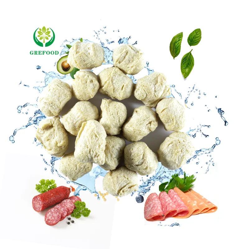Grefood Wholesale price NON-GMO textured vegetable soya protein/soy protein ball shape TVP High-quality Food Additives