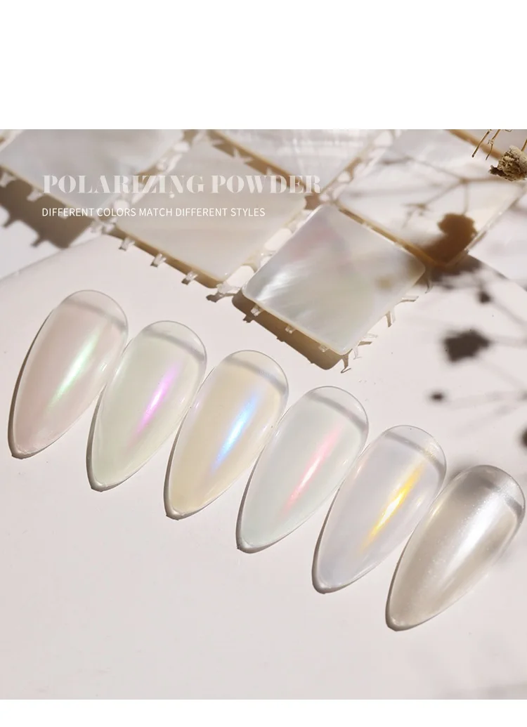 Mermaid Glitter Chrome Holographic Nail Art Acrylic Powder Aurora Pigment For Nails Dipping Powder