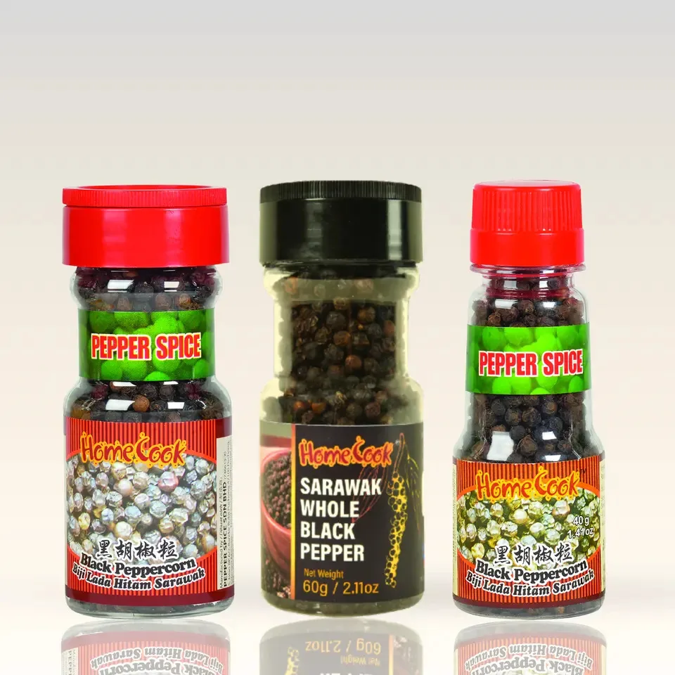 Halal Certified Whole Black Pepper 60g Cooking Flavorful Savory Natural Healthy Organic Spices Condiment