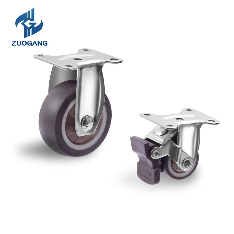Zuogang wholesale furniture chair universal caster roller furniture nylon/PVC caster heavy duty caster