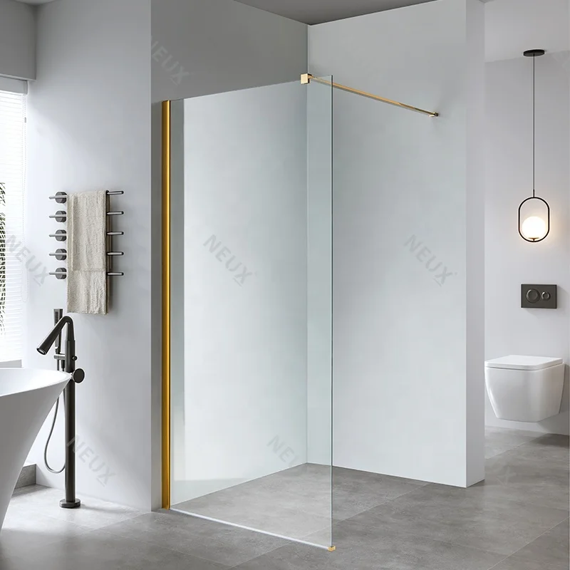 Modern Wetroom 8mm Easy Clean Tempered Glass Walk In Shower Enclosure Shower Wall Glass Panels