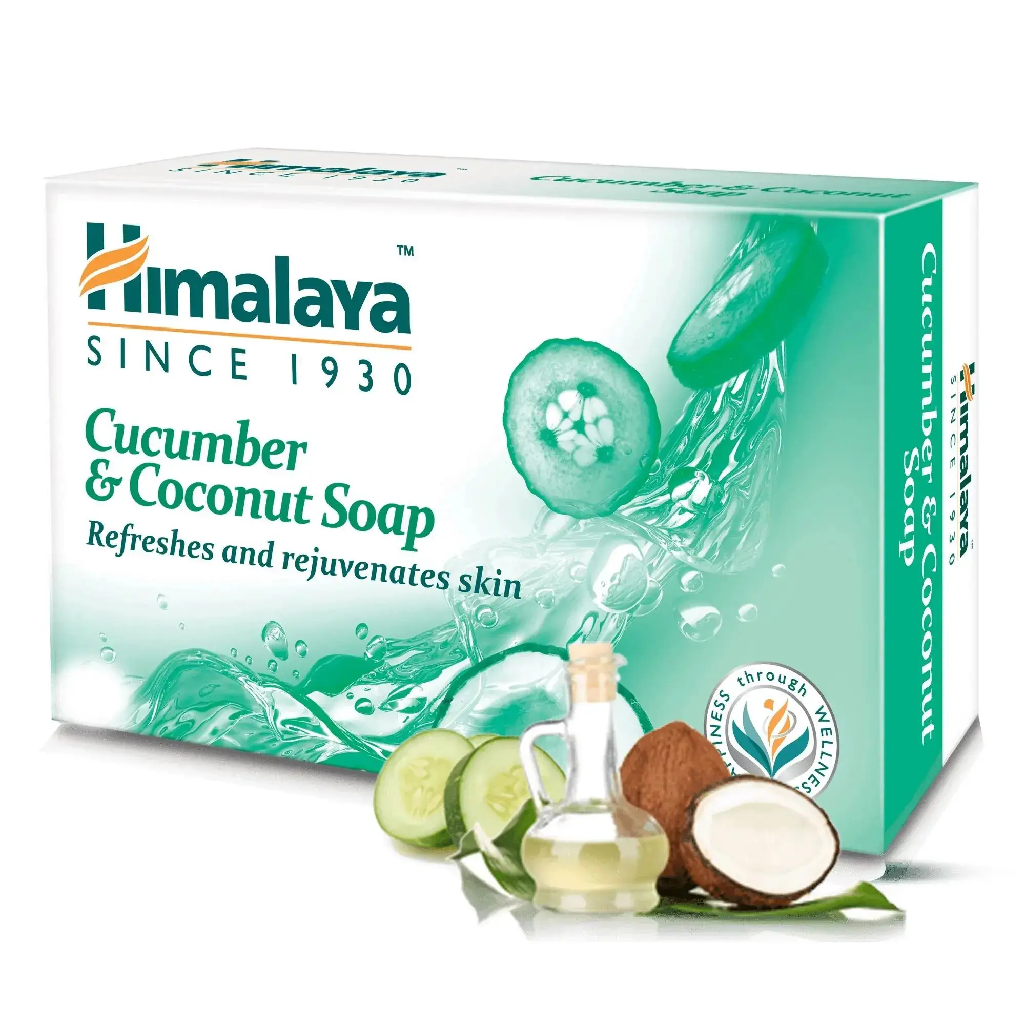 Hot Selling Himalaya Handmade Herbal Soap Cucumber and Coconut for Skin Cleansing Purification Export from India Manufacturer