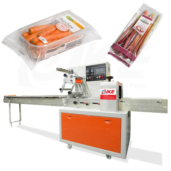 IEK vegetable carrot pouch flow horizontal packing packaging machine