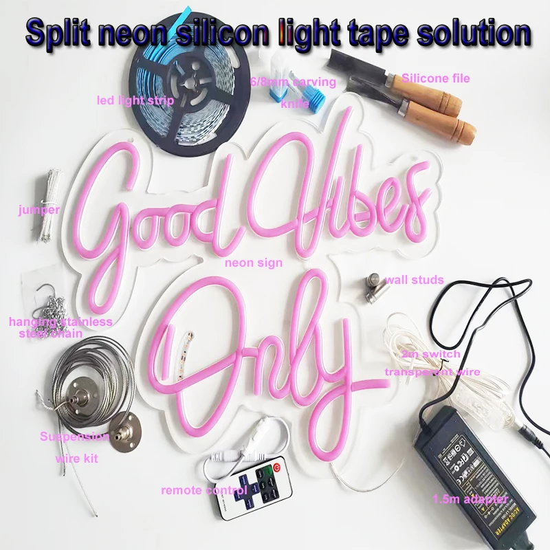 6mm/8mm/12mmseparated neon flex light with neon led tube for advertising neon signs