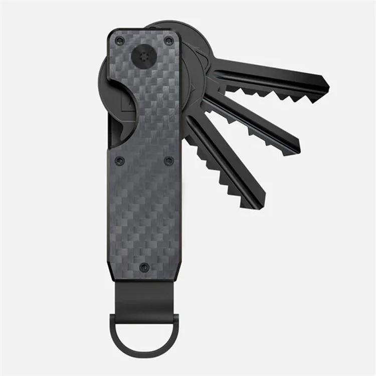 New Carbon Fiber Metal Keychain Outdoor Keyring Aluminum Alloy Key Wallets Key Organizers