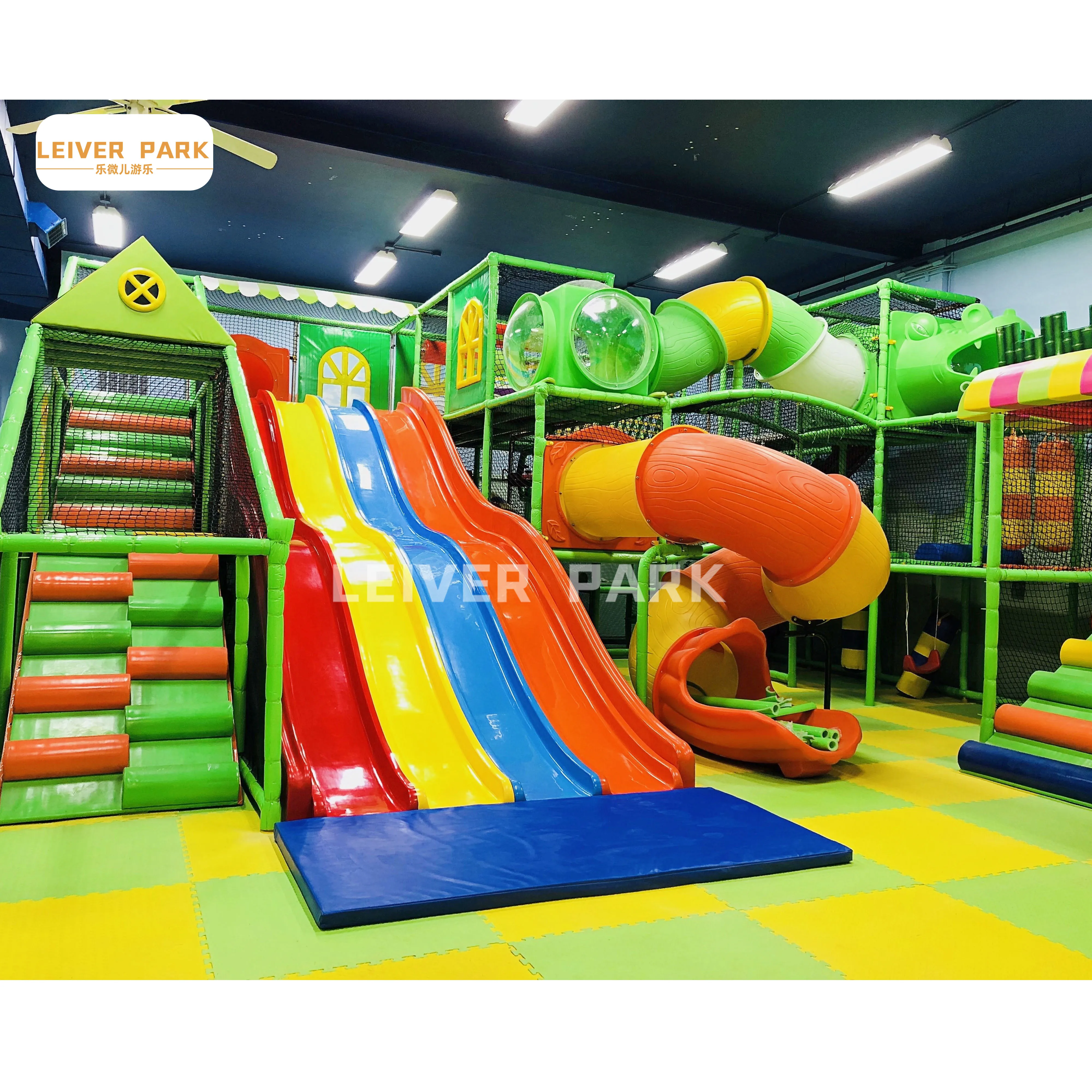 New Design Indoor Kids Playgrounds Soft Playground Play Equipment With Big Slides Kids Play Park Indoor Children Playground