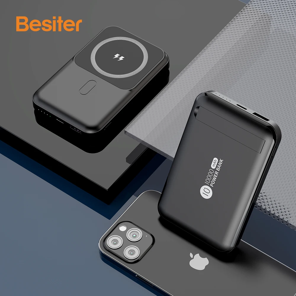 BSTD-H19E Fast Charging Magnetic Mag Safe wireless charger Mini portable Power Bank wireless powerbanks for wholesale