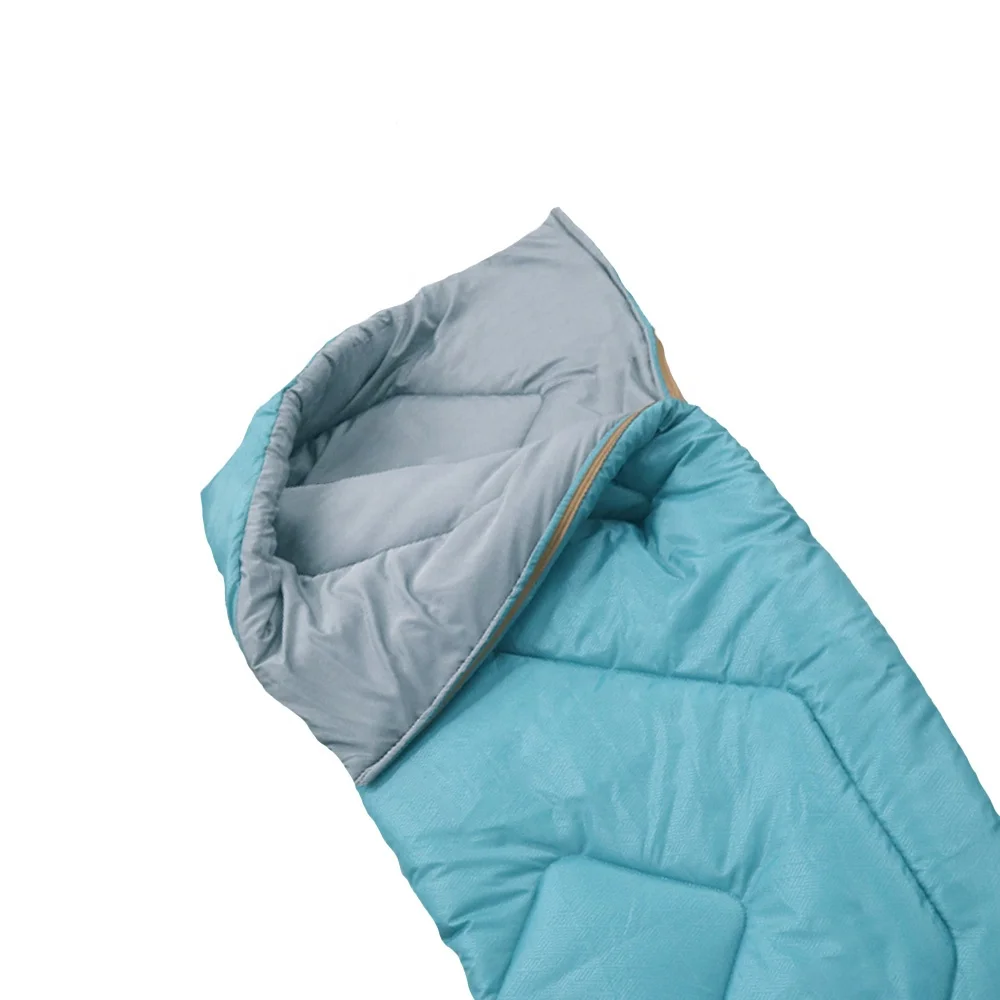 Rectangular shape lightweight adult outdoor camping sleeping bag Fiber insulation warm travel sleeping bag OEM sleeping bag