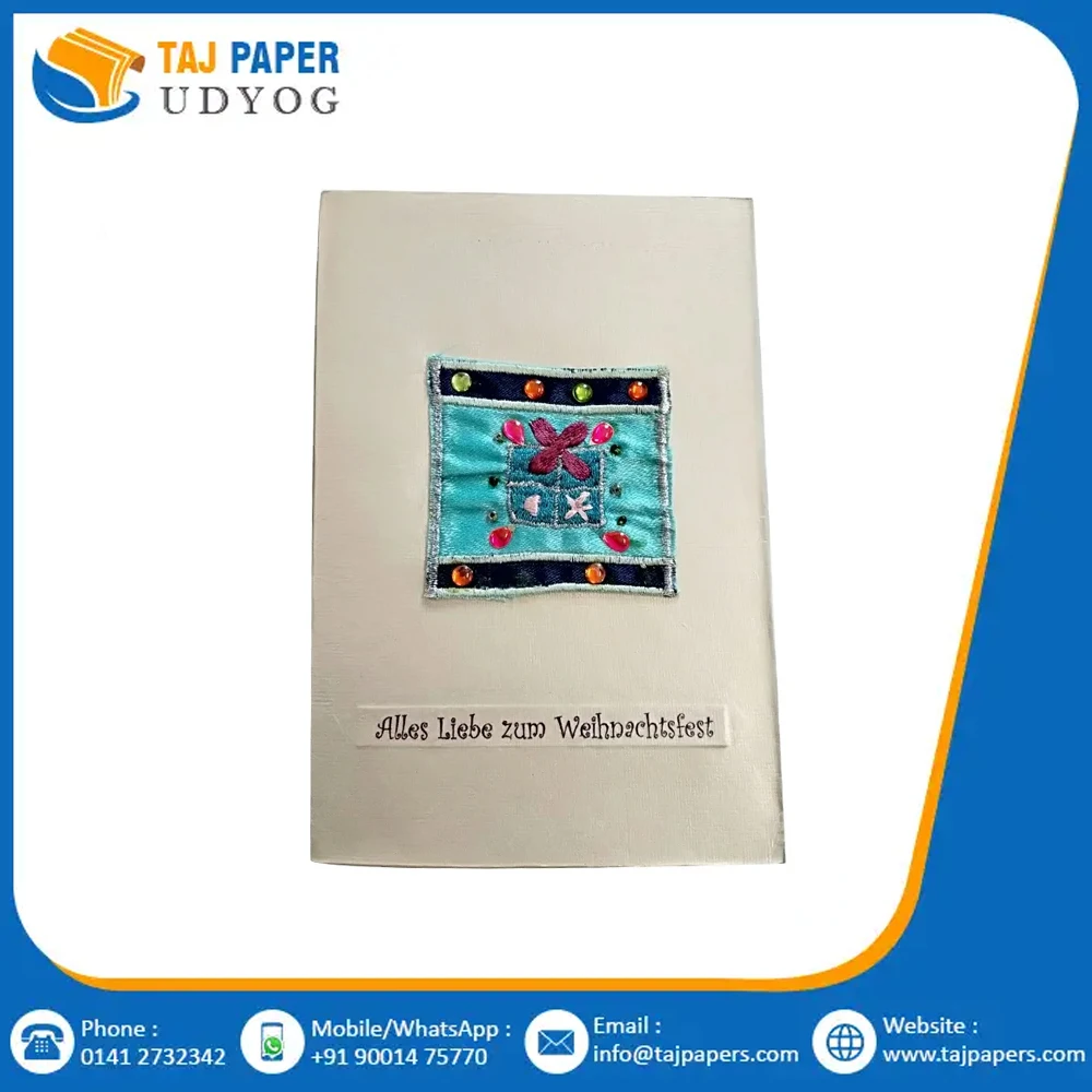 Handmade Paper Greeting Card Design for All Occasion with Kraft Paper Customize Design Printed Genuine Paper Card