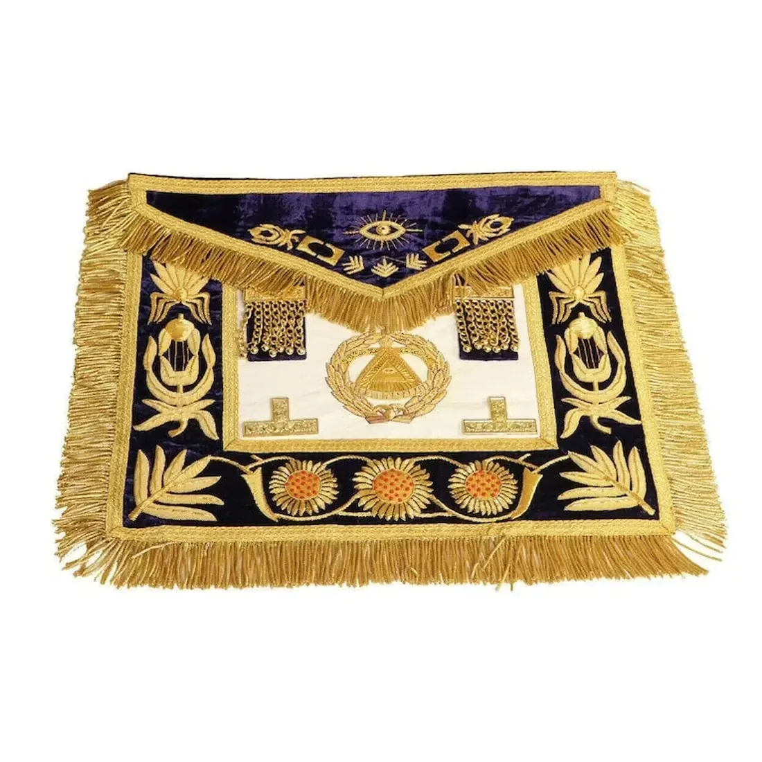 Masonic Regalia Подарочный фартук великого мастера из овечьей шкуры с короной цепочкой воротником и манжетой набор металла