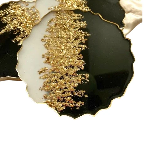 Creative Design Customizable Mats & Pads for Drink Cups Rounded Resin Coasters Kitchen & Dining Accessories