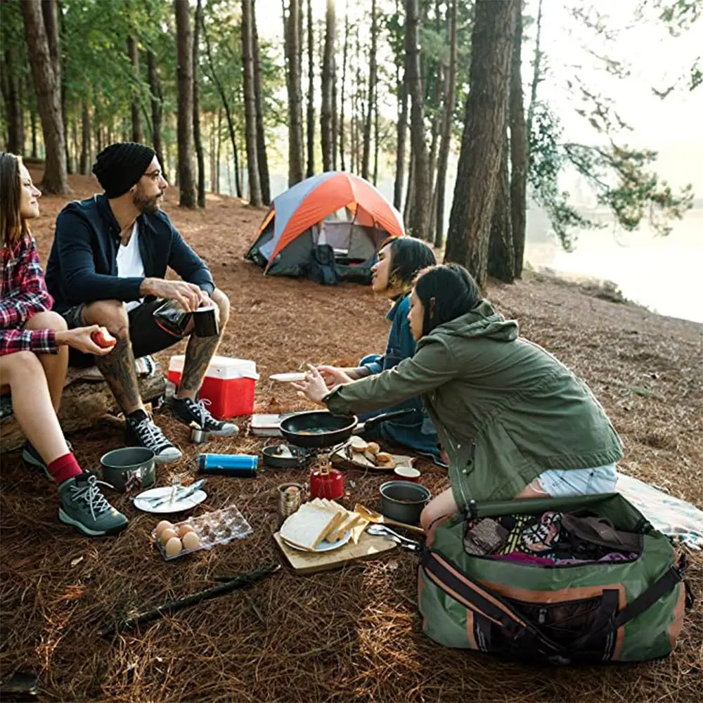 OEM Factory Durable Large Capacity 500D PVC Tarpaulin Waterproof Dry Travel Hiking Duffel Bag Convertible Backpack