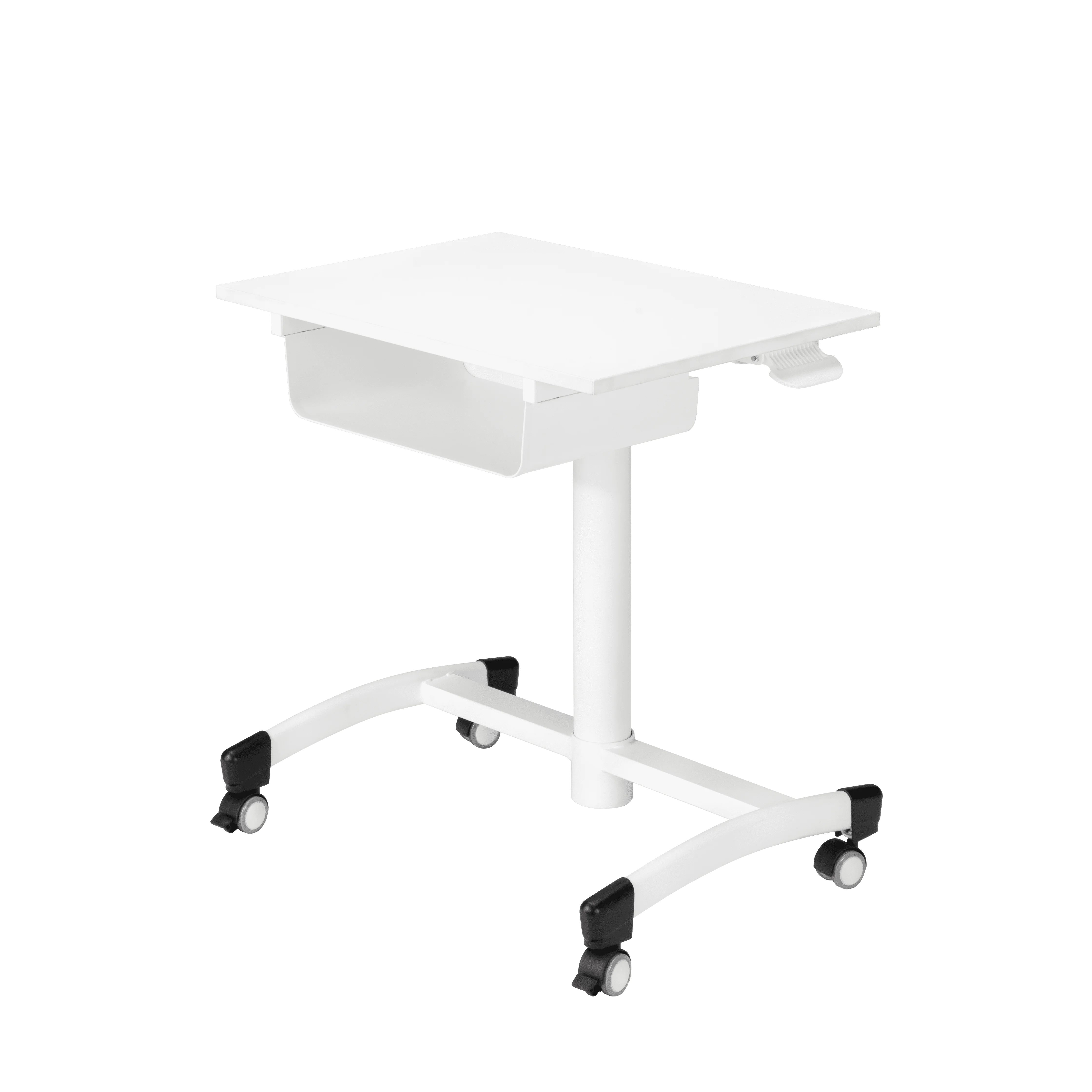 Height Adjustable Desk Training Desk with Storage Drawer on Wheels for School Office Use