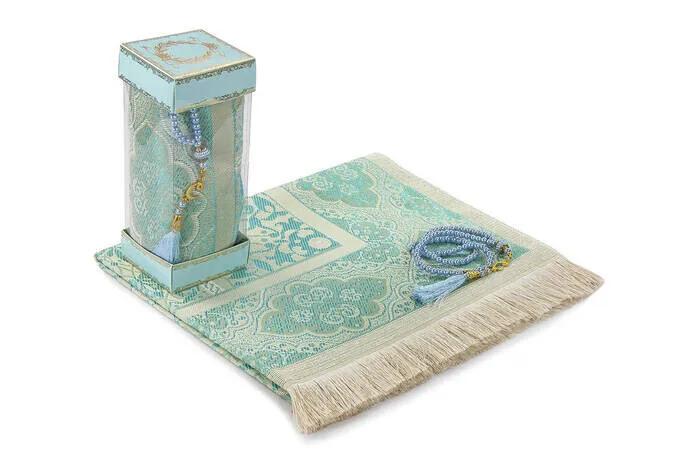 Taffeta Prayer Mat Tasbeeh Gift Set Islamic Gifts Set Tasbeeh Rosary Sajjadah Muslim Traditional Dhikrmatic Namaz Islam