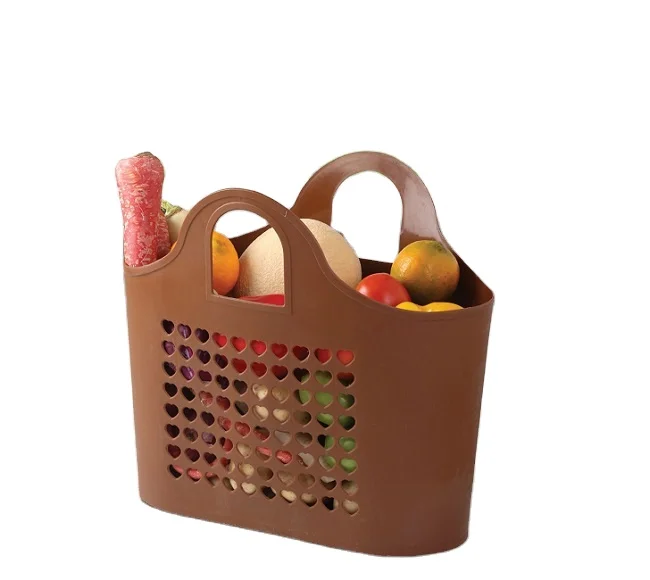 Plastic shopping basket home basis most popular Manufacture Supermarket Display Fruit And Vegetable Basket For Storage