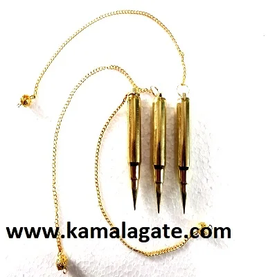 Metal Bullet Golden New Brass Isis Pendulum metal dowsing pendulum Wholesale Pendulum for sale