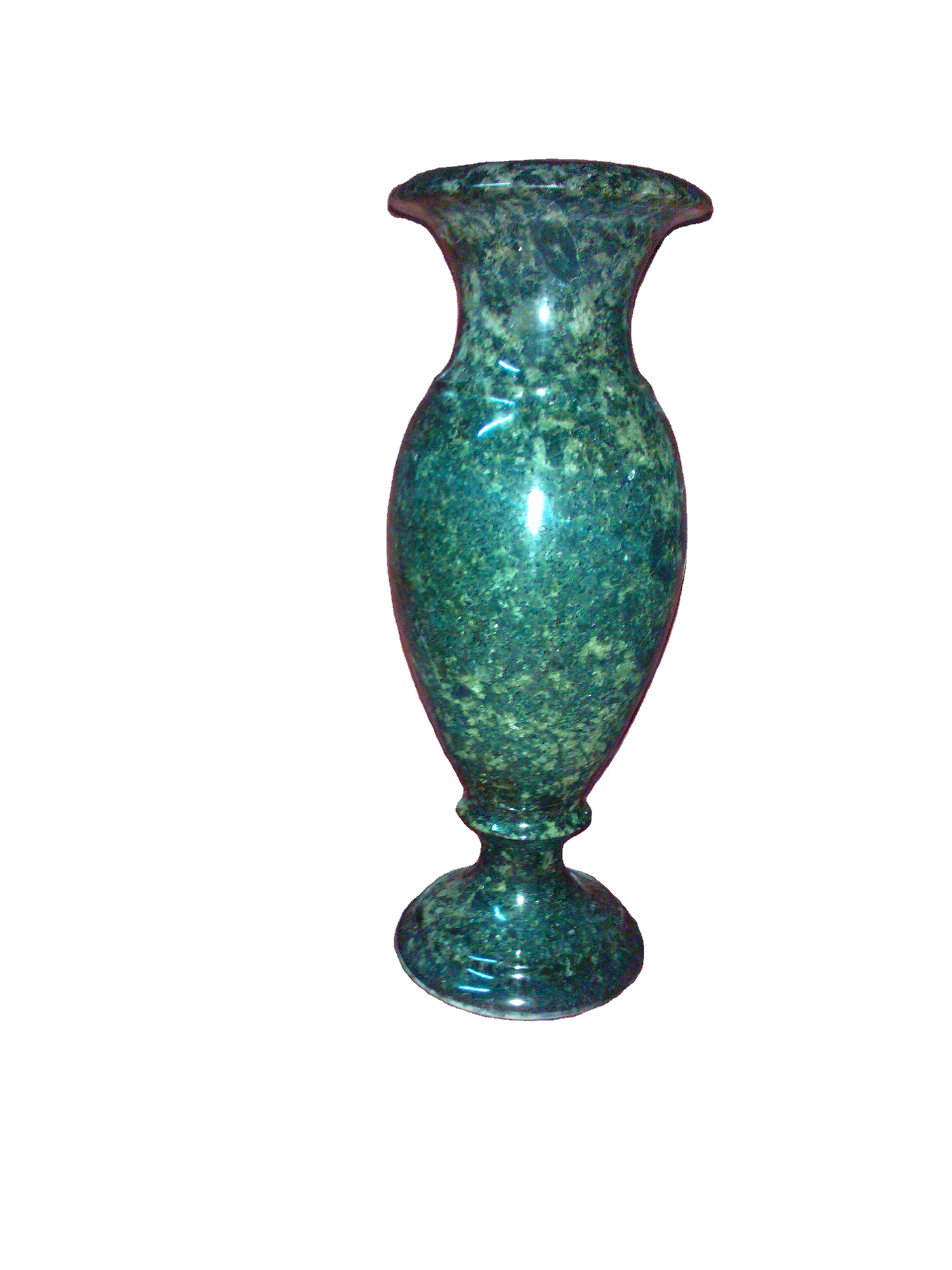 Malachite Semi Precious Gemstone table flower pot