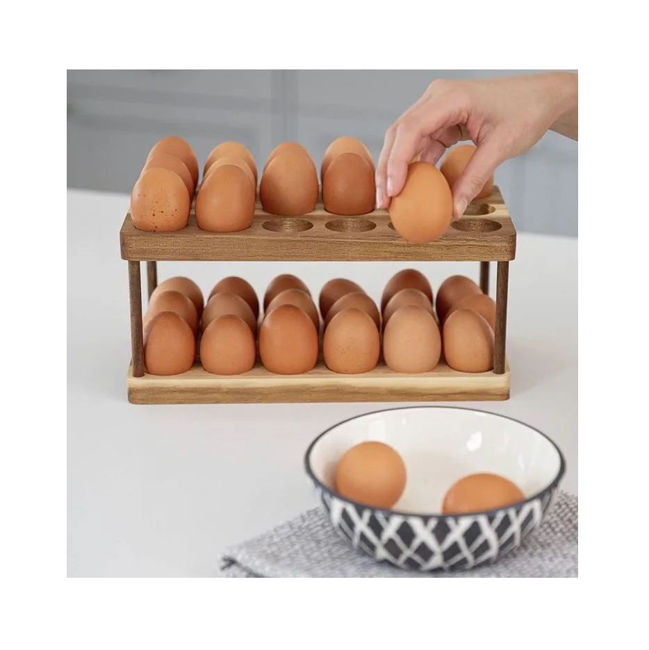 Best Selling Product Egg Holder Tray 4 Holes Plate Countertop Egg Tray Tabletop Display Refrigerator Storage Skelter Deviled Egg