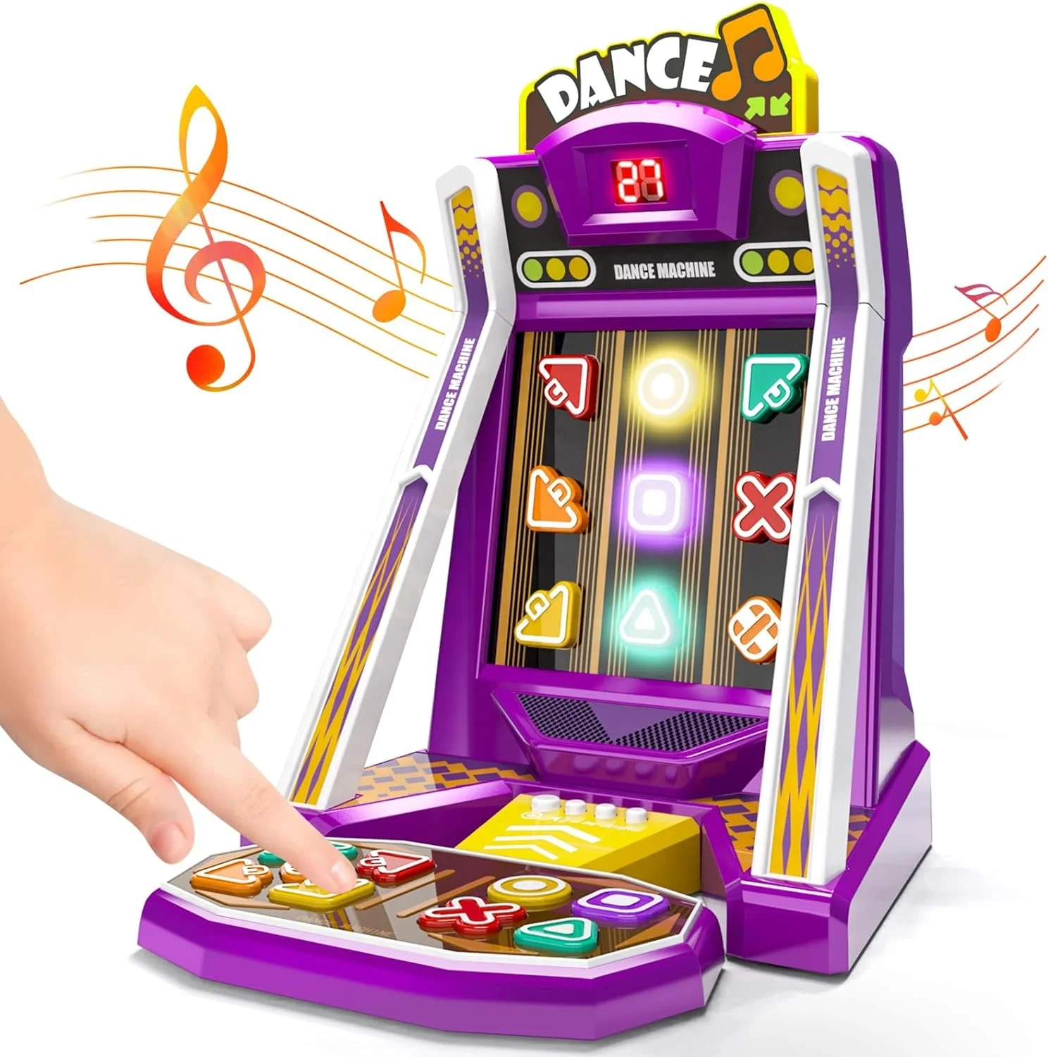 Fast push game fidget toys educational memory training musical dancing machine finger toys fast push game with light & music