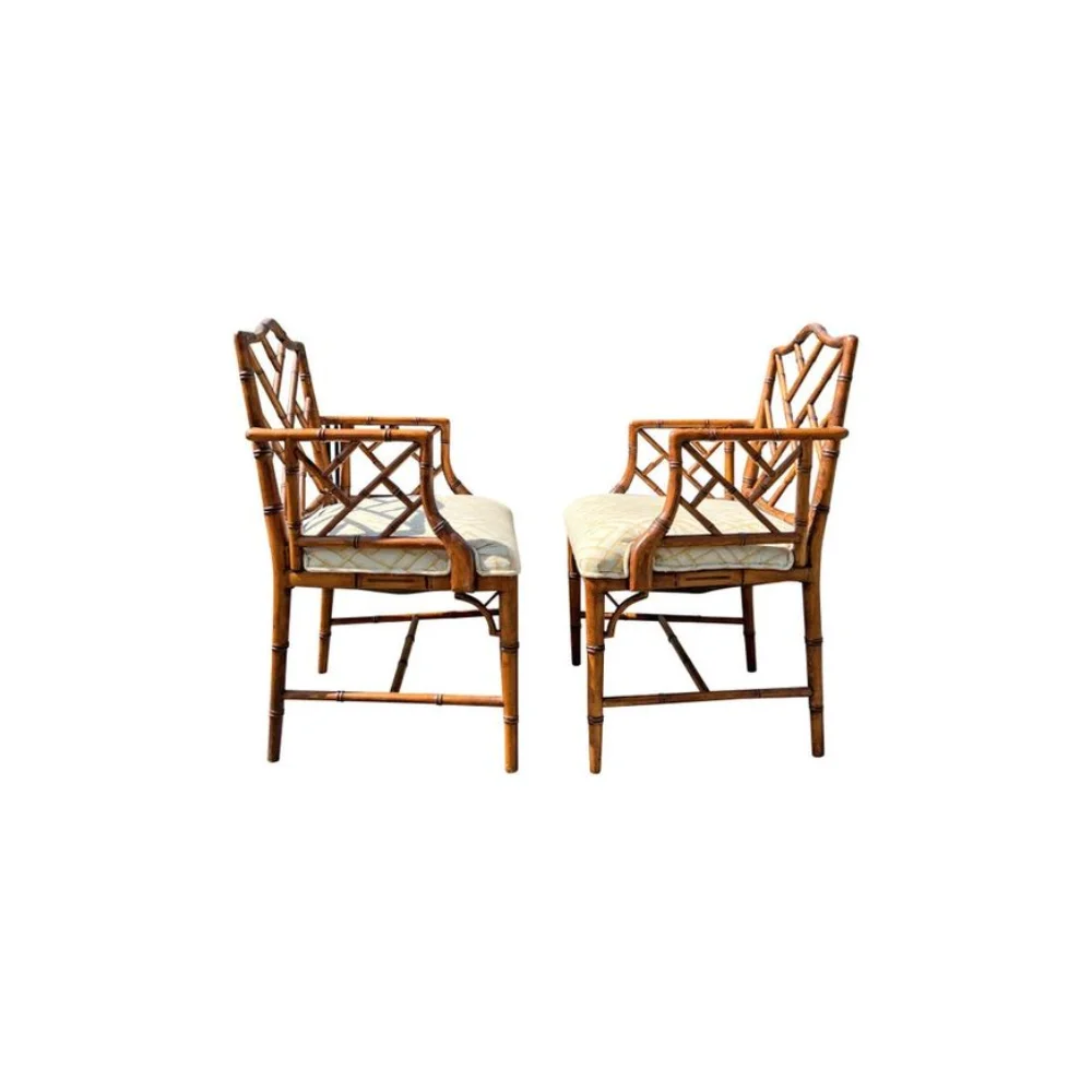 Best selling wholesale vintage design rattan wicker bamboo arm chairs for living room furniture made in Viet Nam