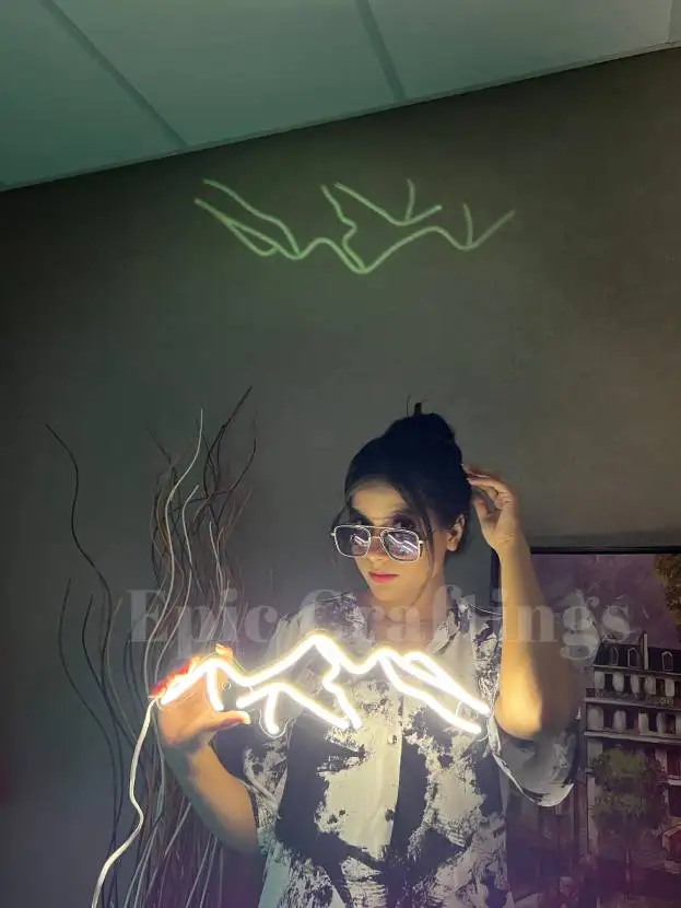 Mountain Neon Signs for event cafe bedroom indoor outdoor use with waterproof neon flex star light neon