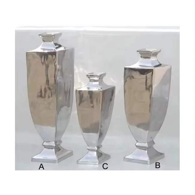 Metal Modern Style Flower Pots Use For Wedding And Hotel Decoration Popular Flower Vase And Planter Set Of 3 Expensive Quality