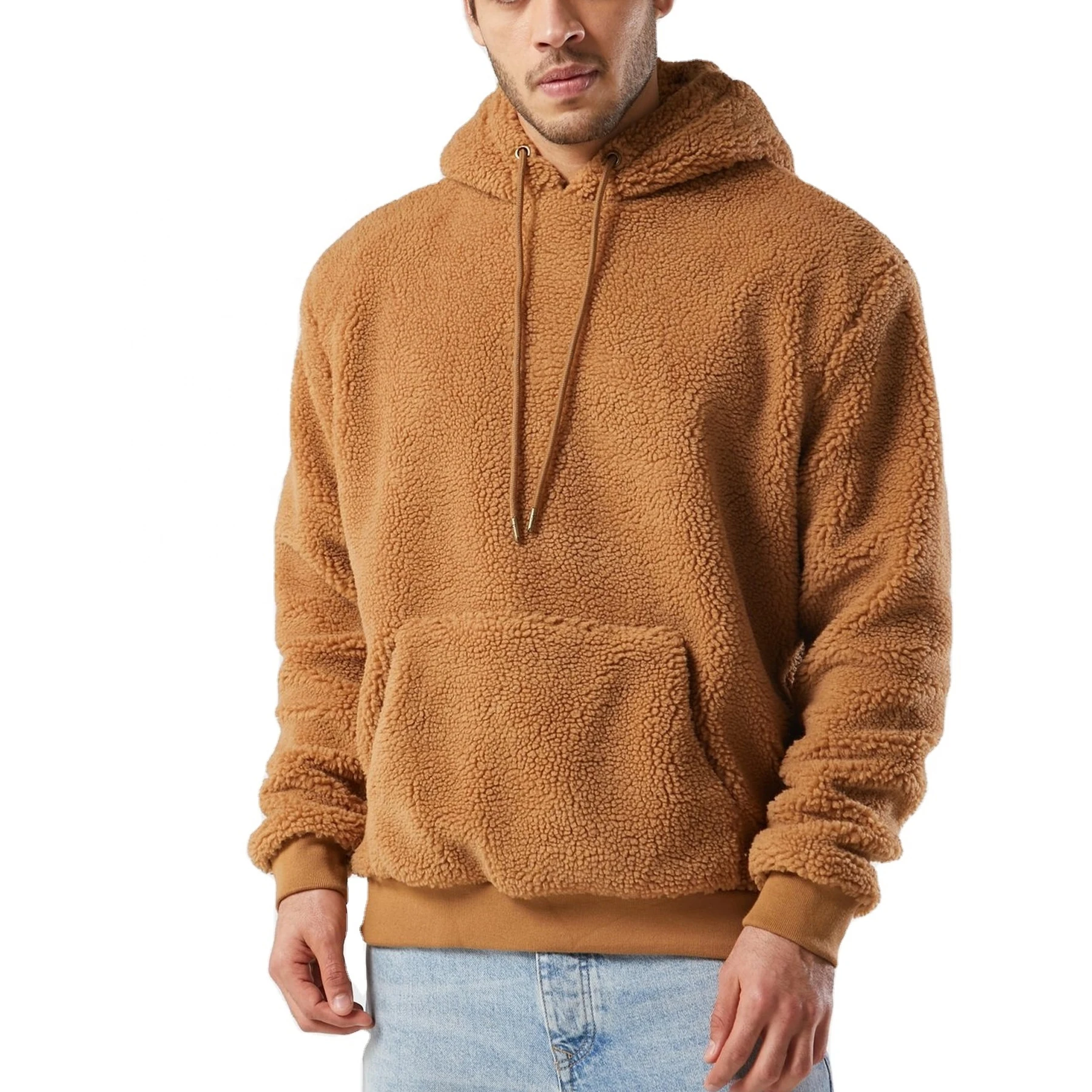 New Arrival Best High Quality Custom Made Sherpa Fleece Hoodie For Men Wholesale Low price