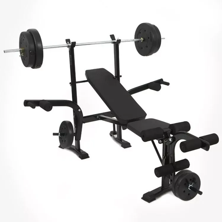 Multifunctional Weight Bench Adjustable Barbell Squat Stand palestra bilanciere e pesi foldable Home Fitness Gym Equipment