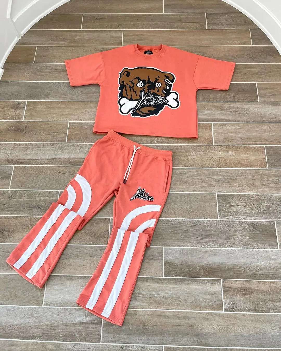 Fashion Streetwear Track Suit Men Pullover T-Shirt and Pants Jogging Sweatsuit Tracksuit For Men