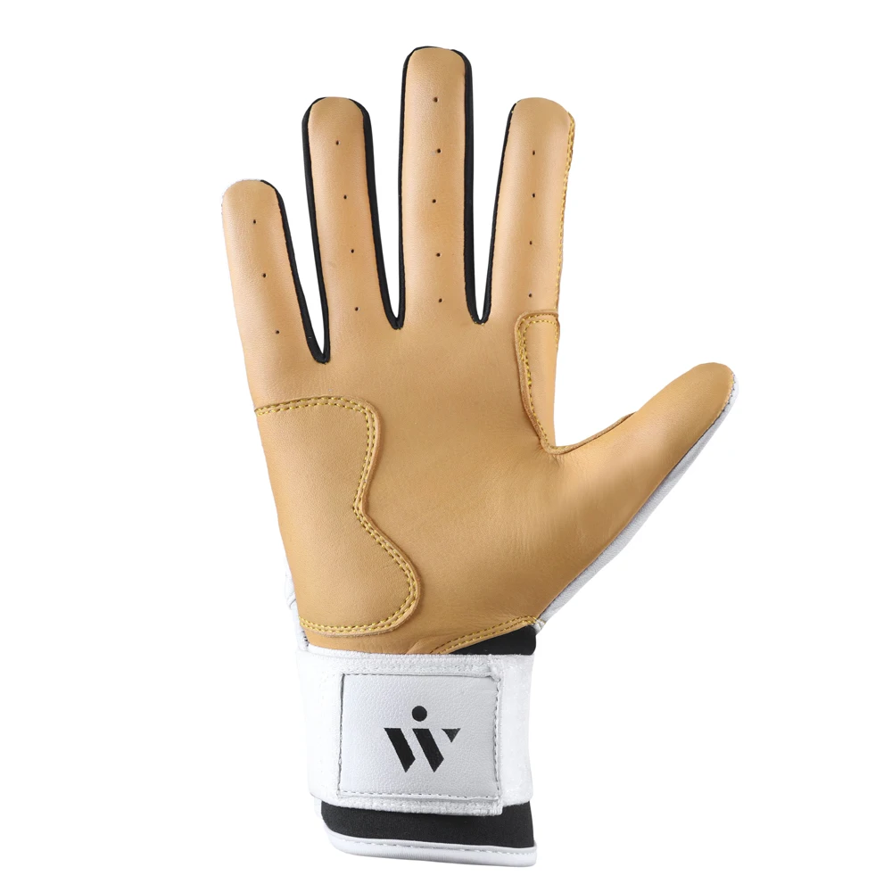 Wholesale Best Sublimated Design Goatskin Digital Leather Baseball Batting Gloves Professional Unisex Softball Batting Gloves