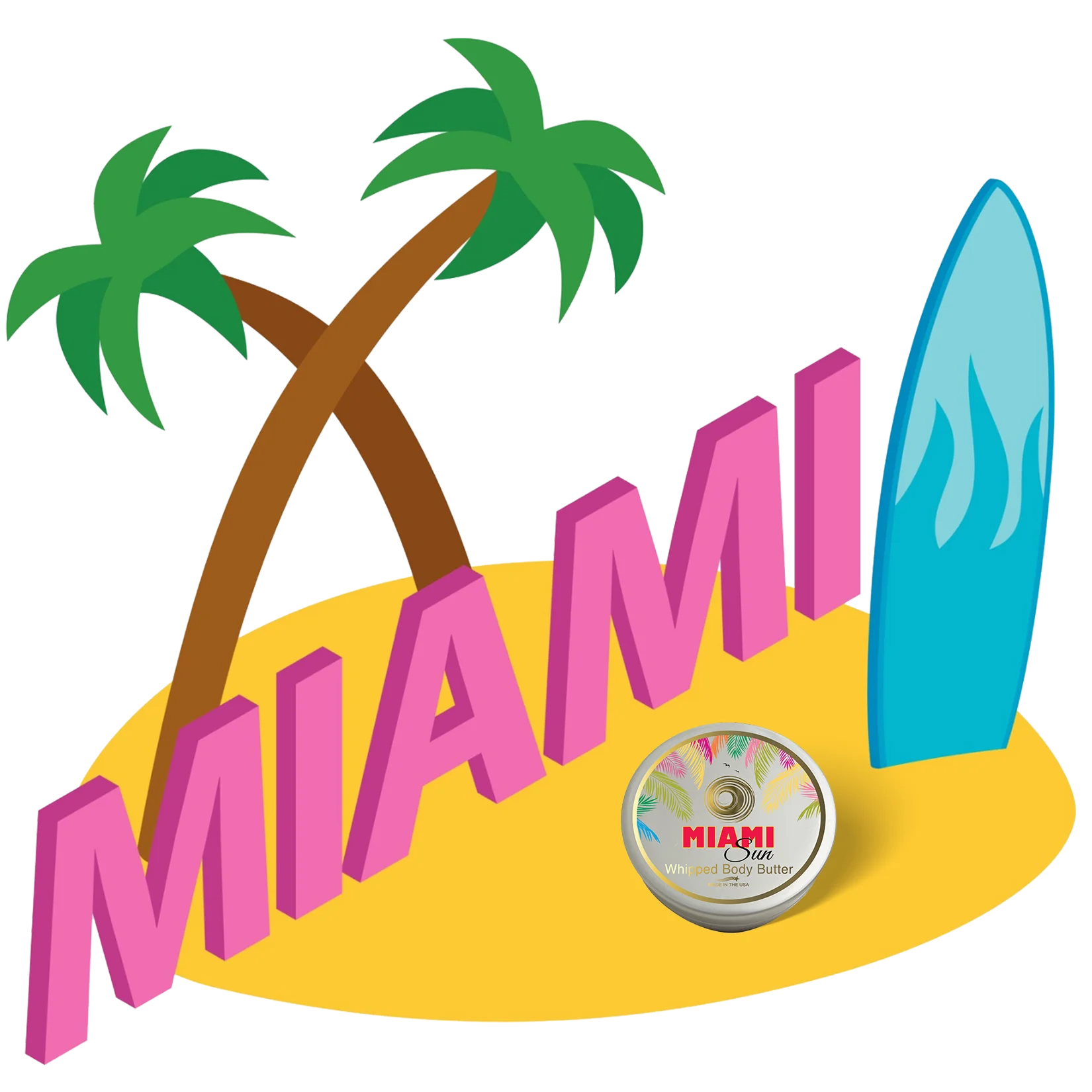 *Hype Miami Shimmery Body Lotions in 5 Fragrances - The vibrancy & personality of Miami in a bottle- 8oz Squeeze Bottles