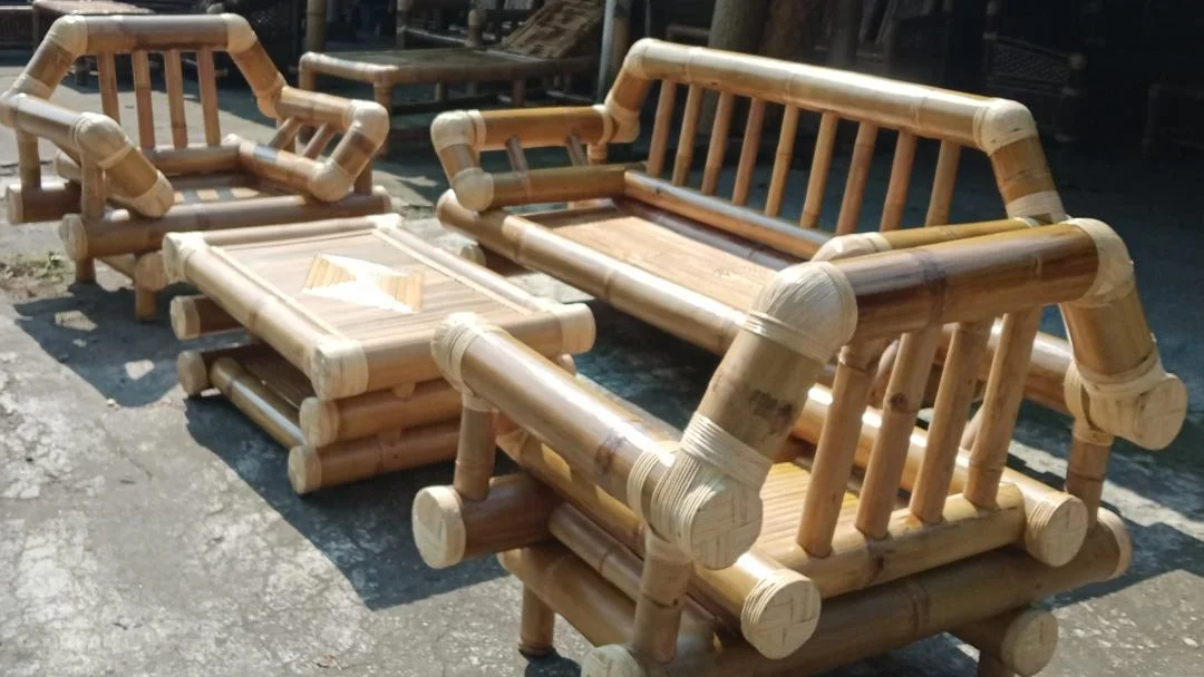 Hand Made Living Room Natural Bamboo  Sofa at low cost