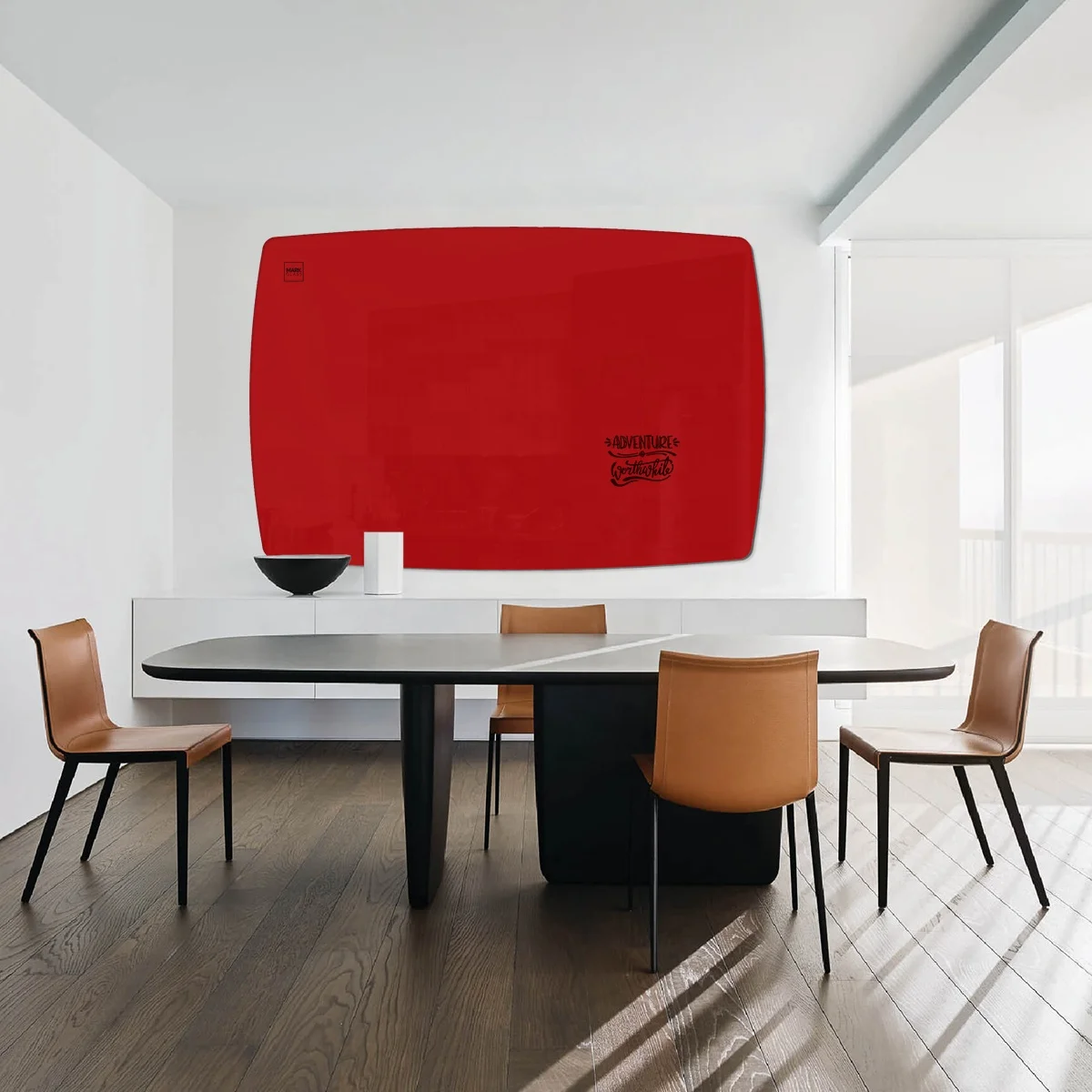 Glass whiteboard 120*240 cm Marker board Magnetic whiteboard Plump Blackboard rounded corners unique soft shape