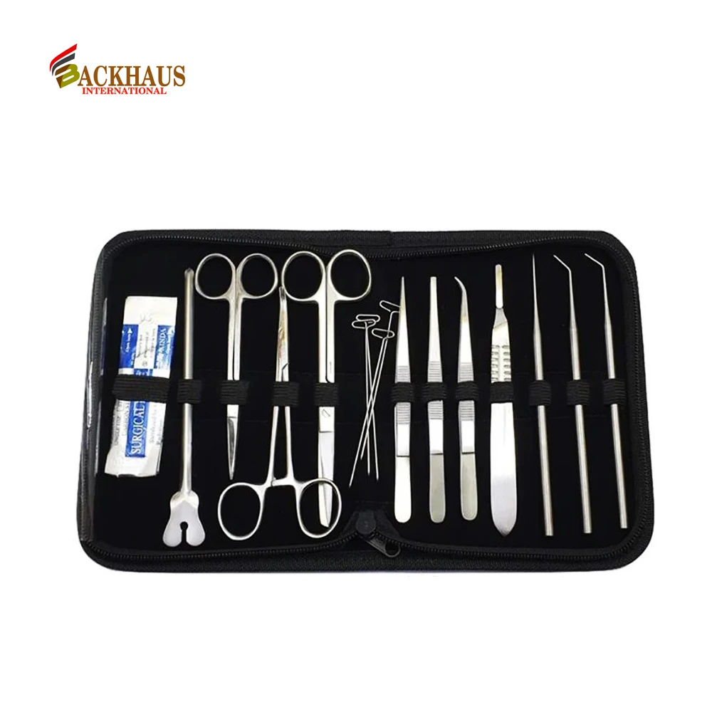 Surgical Grade Surgery Kits 12 Pieces  German Stainless Steel Scissor Tweezer Scaler Forceps SUrgical Kit With Case