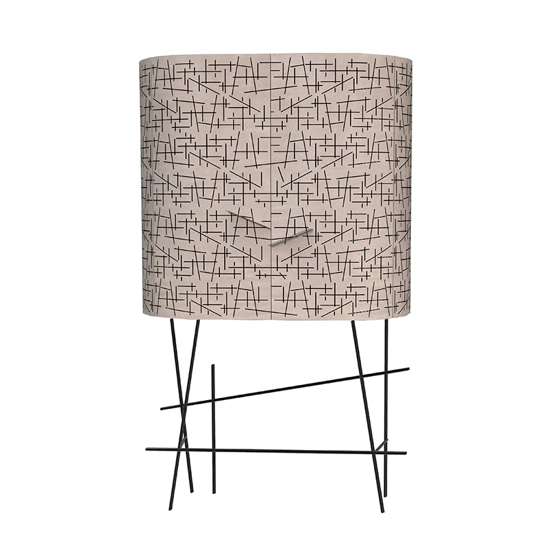 21st Century Trame Cabinet in Silver Birch Black Ash Hebanon Studio Italy