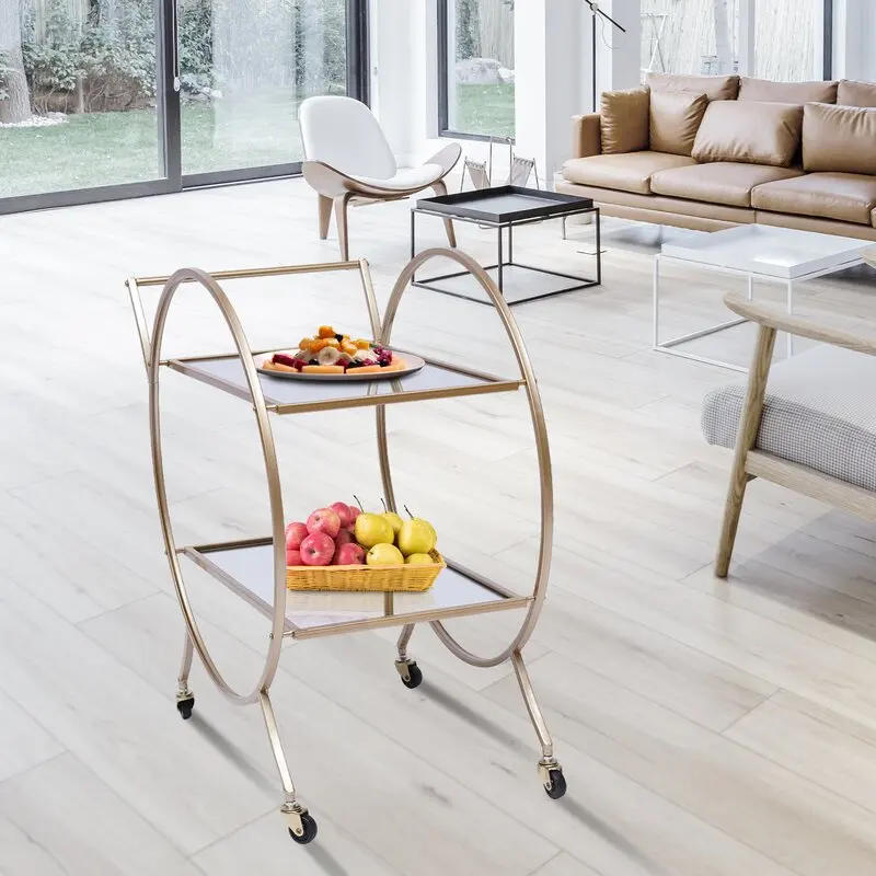 Hot Selling Narra Metal Bar Cart Trolley For Home Office And Restaurant Bar Trolley In Wholesale