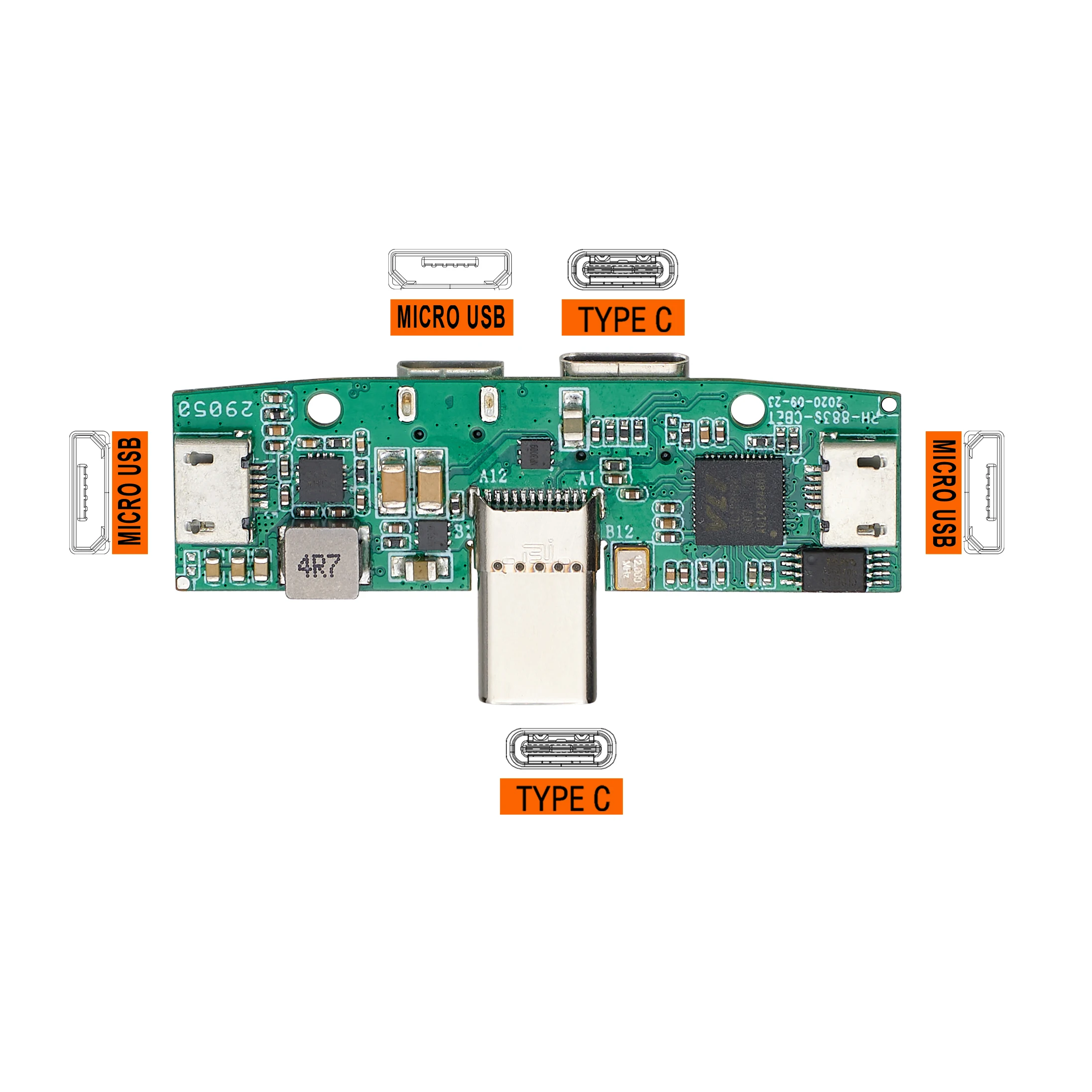 USB C HUB Components PCB Assembly Service ODM OEM