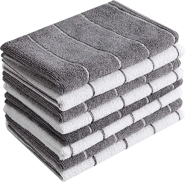 Factory wholesale custom 100% Organic cotton Fast Dry Nonstick stock High Quality Reusable GOTS certificate Dish Kitchen Towels