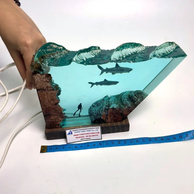 Epoxy lamp astronaut night light wood resin Decoration Sleep Bedroom lamp Creative 3D Light WhatsApp: +84 961005832