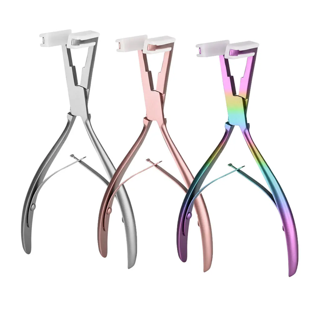 customized logo Shape Stainless Steel Hair Extension Pliers Multi-Function Tape Extensions Pliers for sale