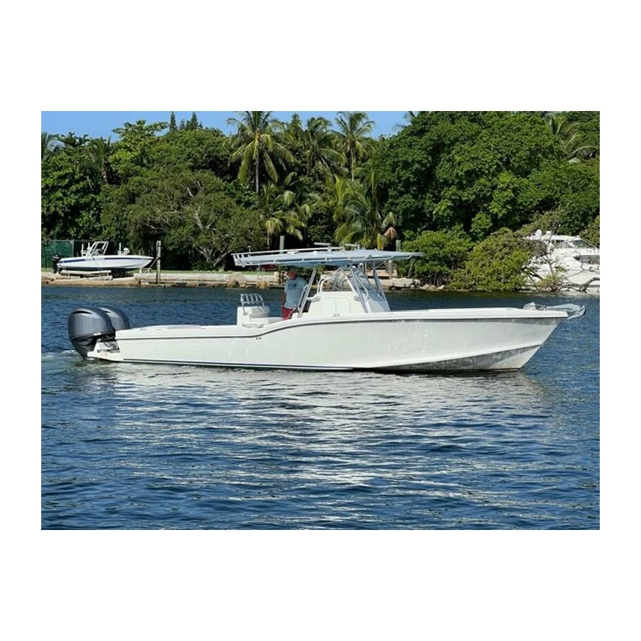 Custom High Quality Popular White Fiber Glass Hull Luxury Yacht Fiber Boat Fishing Fiberglass