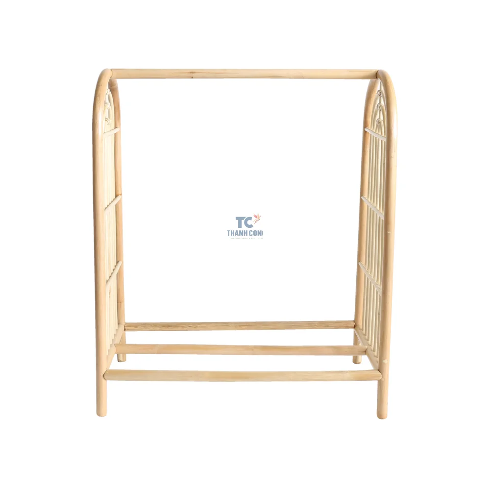 High quality rattan clothes hanger rack stand assemble customized size hanging racks made in Vietnam