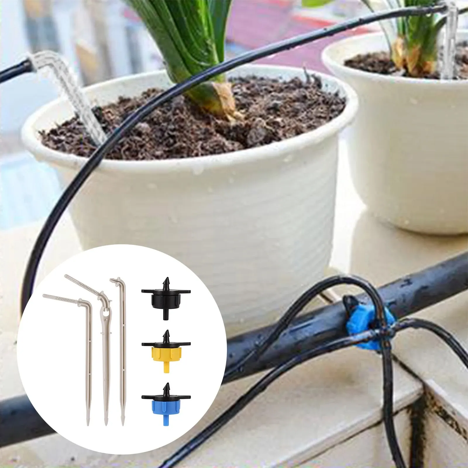 Система полива горшков для растений 2/4/8 л изогнутая капельница 2/4 сплиттер выращивания корней цветов эмиттер