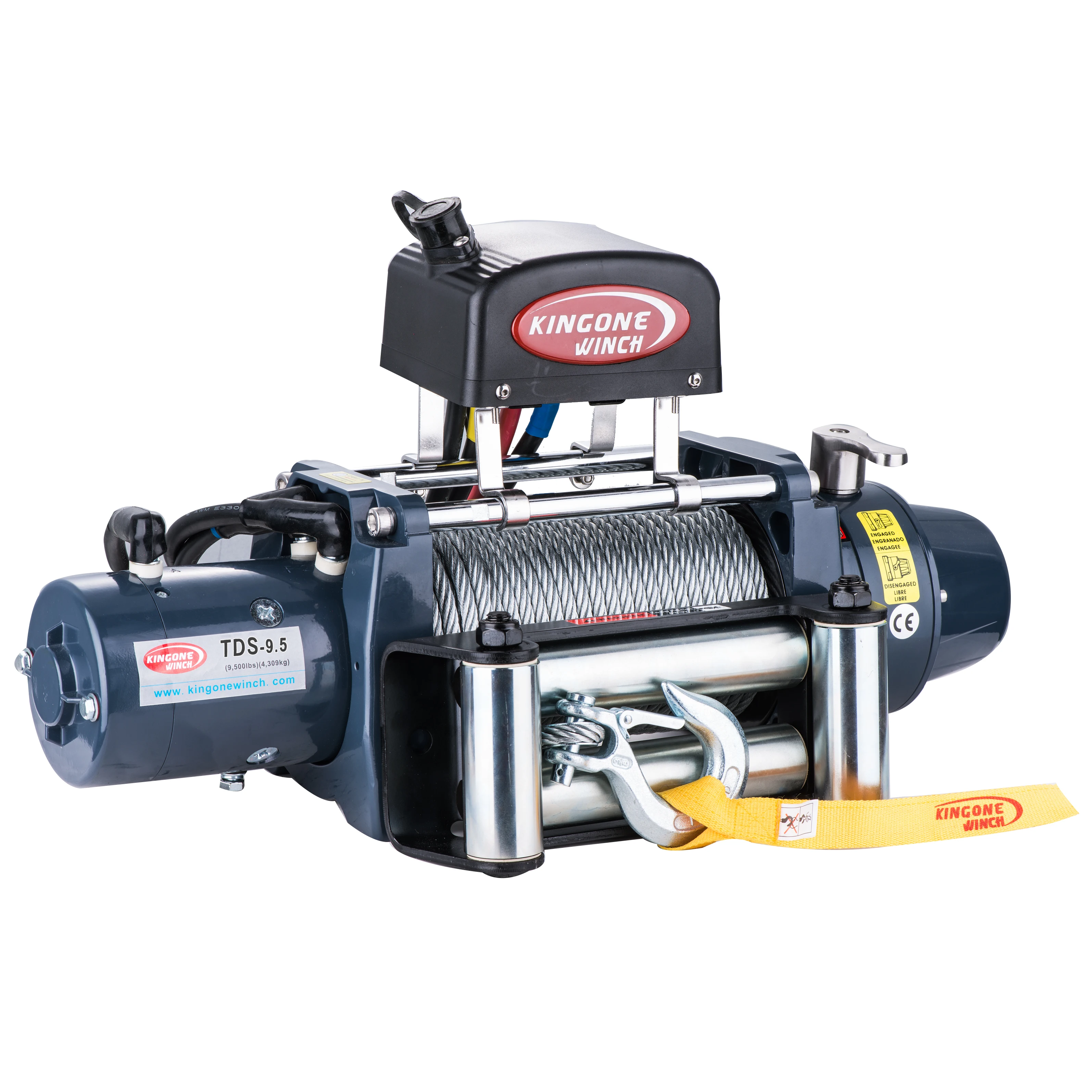 KINGONE 9500lbs 12V/24V Electric SUV Winch Waterproof IP67 with Wire Rope