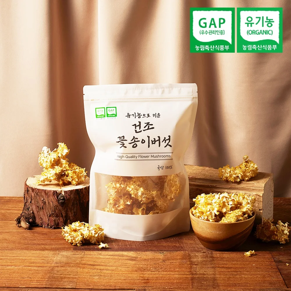 Korea Jipyeongsun MushFarm GAP Organic Dried Flower Medicinal Mushroom 50g For Skin Aging/ Gout/ Hyperlipidemia/ Etc