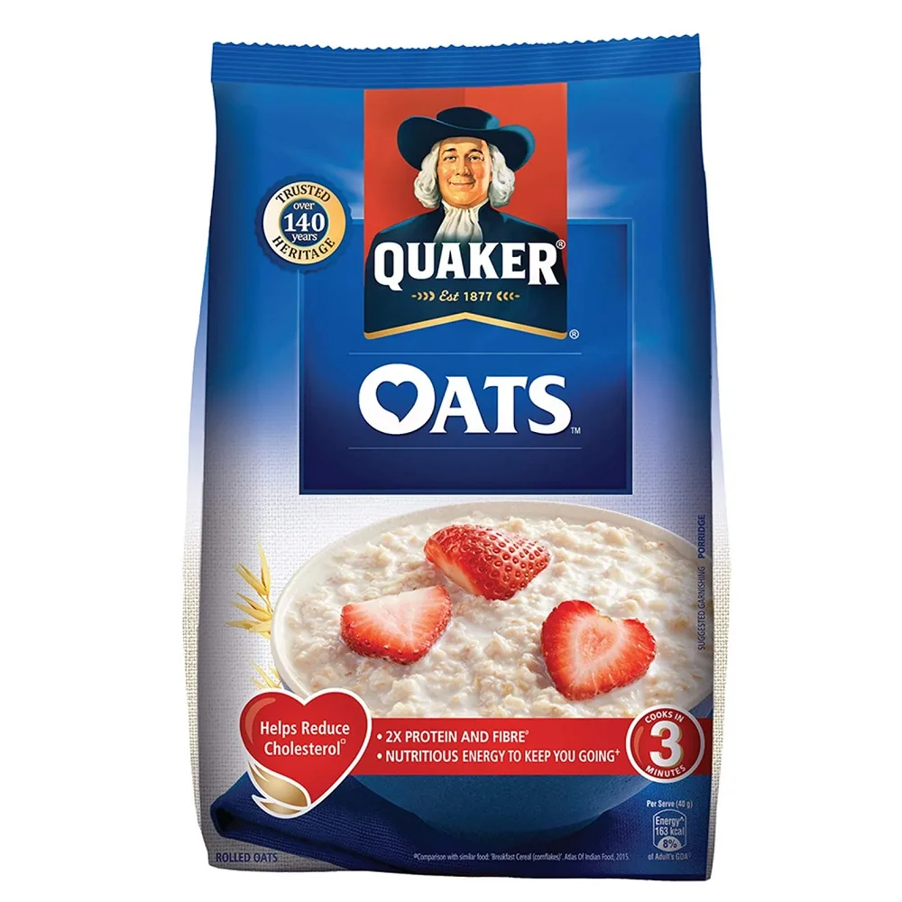 Quaker Oats 100% Whole Grain Quick 1 - Minute Net Wt 42oz. (2lb 10oz)